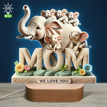 Load image into Gallery viewer, We Love You, Mommy – Personalized Elephant LED Light for Moms and Grandmas Led Night Light PopCulturePrints
