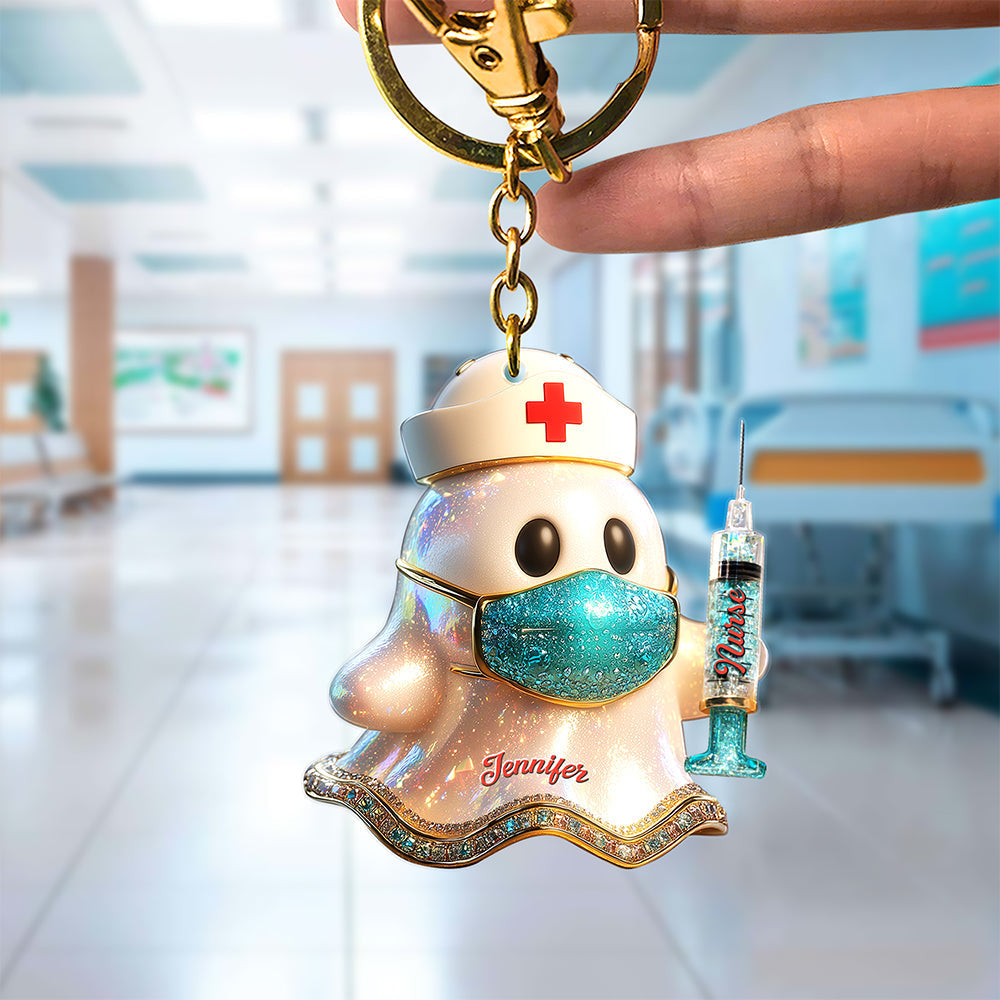 Nurse Ghost Keychain - A Heartfelt Tribute to Caregivers Keychains PopCulturePrints