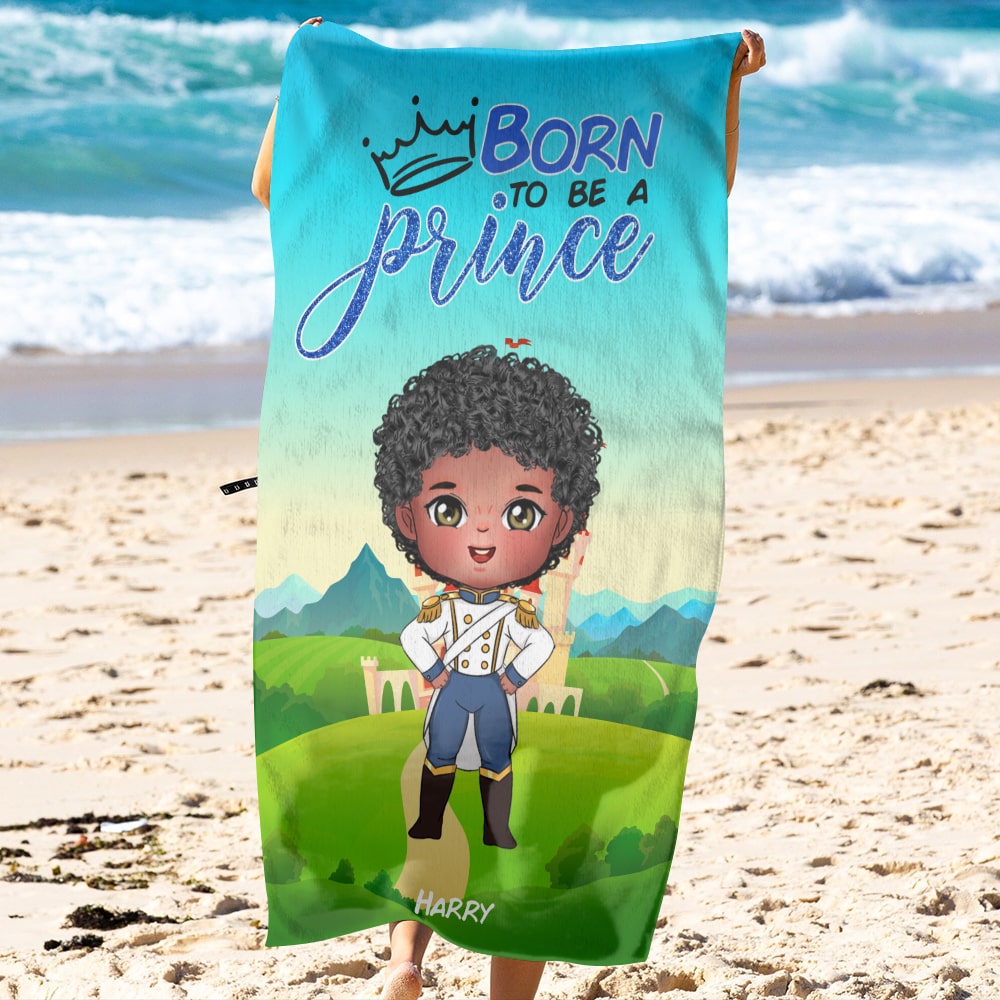 Personalized Princess Beach Towel - Gift for Kids Beach Towel PopCulturePrints