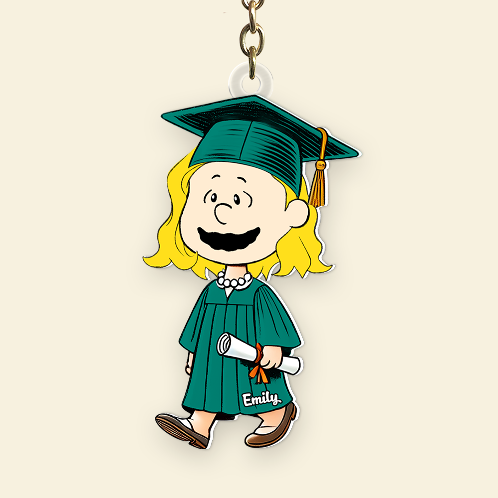 Custom Graduation Keychain - Personalized Graduate Gift Keychains PopCulturePrints