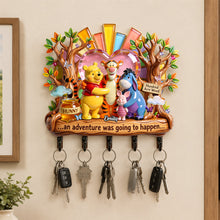 Load image into Gallery viewer, “An Adventure Was Going to Happen” - Happy Friends Acrylic Key Hanger, Personalized Gift for Friends, Family and Loved Ones
