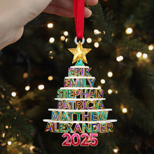 Load image into Gallery viewer, &quot;Celebrate Family Togetherness with a Personal Touch&quot; - Christmas Tree Family Name Ornament, Custom Personalized Gifts for Family and Friends Ornament PopCulturePrints

