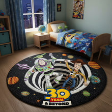 Load image into Gallery viewer, 30 Years &amp; Beyond Cartoon Quilted Round Mat - A Personalized Gift for Cartoon Lovers Doormat PopCulturePrints

