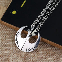 Load image into Gallery viewer, Rebel Alliance Couple Necklace - Personalized Necklace for Fans - Valentine's Day Gifts Necklace PopCulturePrints
