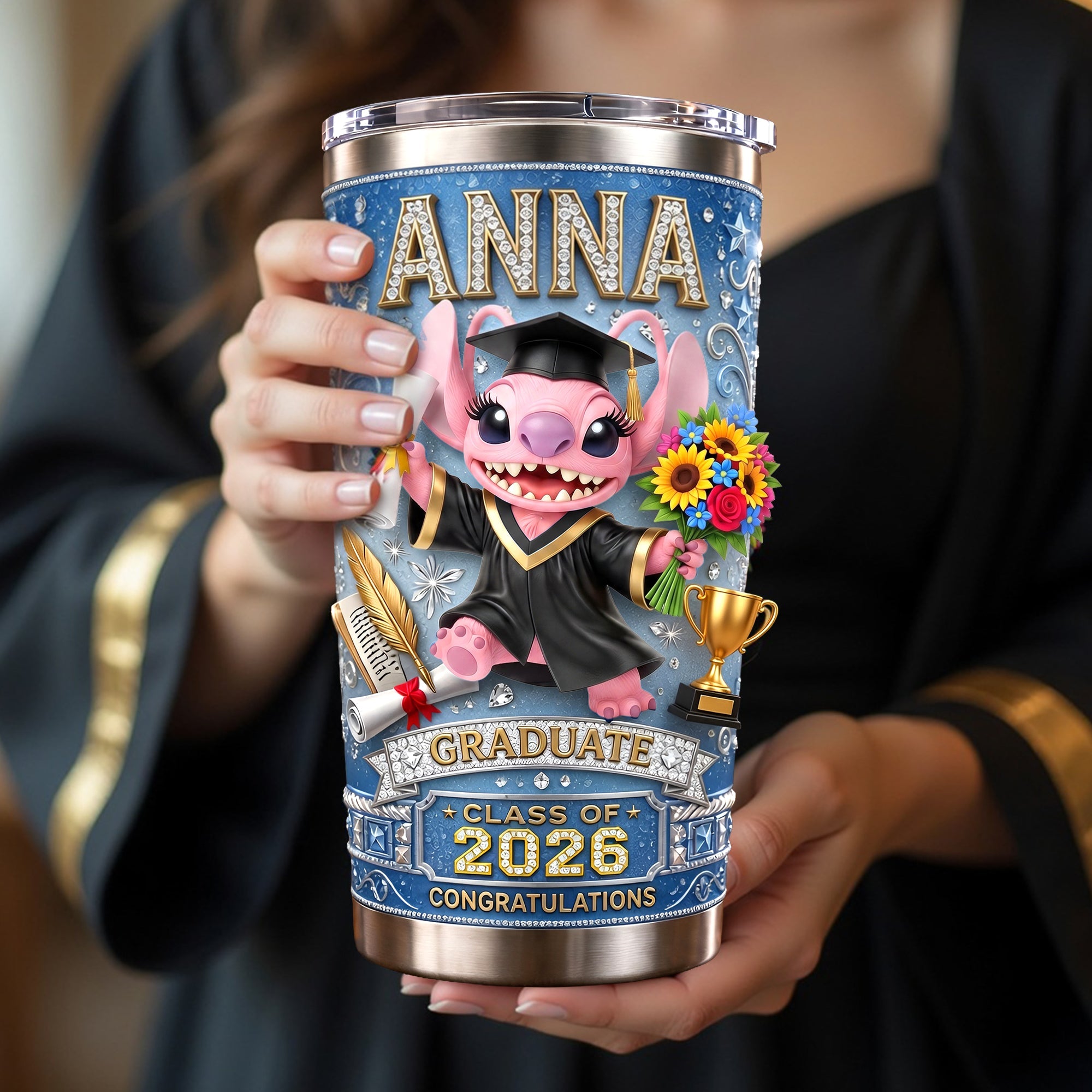 Celebrate Success with Your Personalized Space Buddy Graduation Tumbler - Perfect Gift for Graduates!