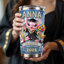 Load image into Gallery viewer, Celebrate Success with Your Personalized Space Buddy Graduation Tumbler - Perfect Gift for Graduates!
