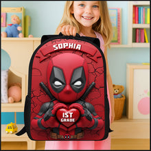 Load image into Gallery viewer, Unleash Your Inner Hero - Red Warrior Themed School Bag - Personalized Gift for Kids Backpack PopCulturePrints
