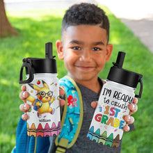 Load image into Gallery viewer, &quot;I&#39;m Ready to Crush 1st Grade&quot; - Personalized Adventure Buddies Tumbler, Custom Gift for Kids, Perfect for Back to School Tumbler Cup PopCulturePrints
