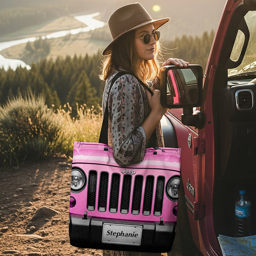 Adventure Awaits: Personalized Trail Adventure Tote Bag - Custom Gifts for Off-road Girls Tote Bags PopCulturePrints