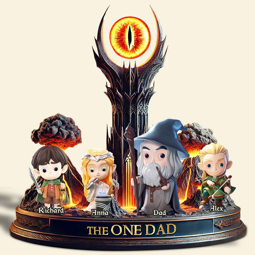 "The One Dad: A Hero's Legacy" - Customizable Acrylic Plaque Gift for Fathers, Grandfathers, and Dads Shaped Plaques PopCulturePrints