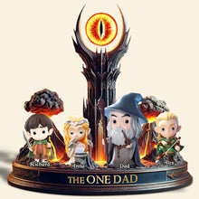 Load image into Gallery viewer, &quot;The One Dad: A Hero&#39;s Legacy&quot; - Customizable Acrylic Plaque Gift for Fathers, Grandfathers, and Dads Shaped Plaques PopCulturePrints
