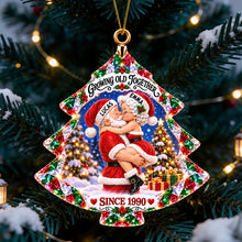 Load image into Gallery viewer, Naughty Old Santa Couples Acrylic Ornament - Personalized Christmas Gifts For Couples 09tydt091026 Ornament PopCulturePrints
