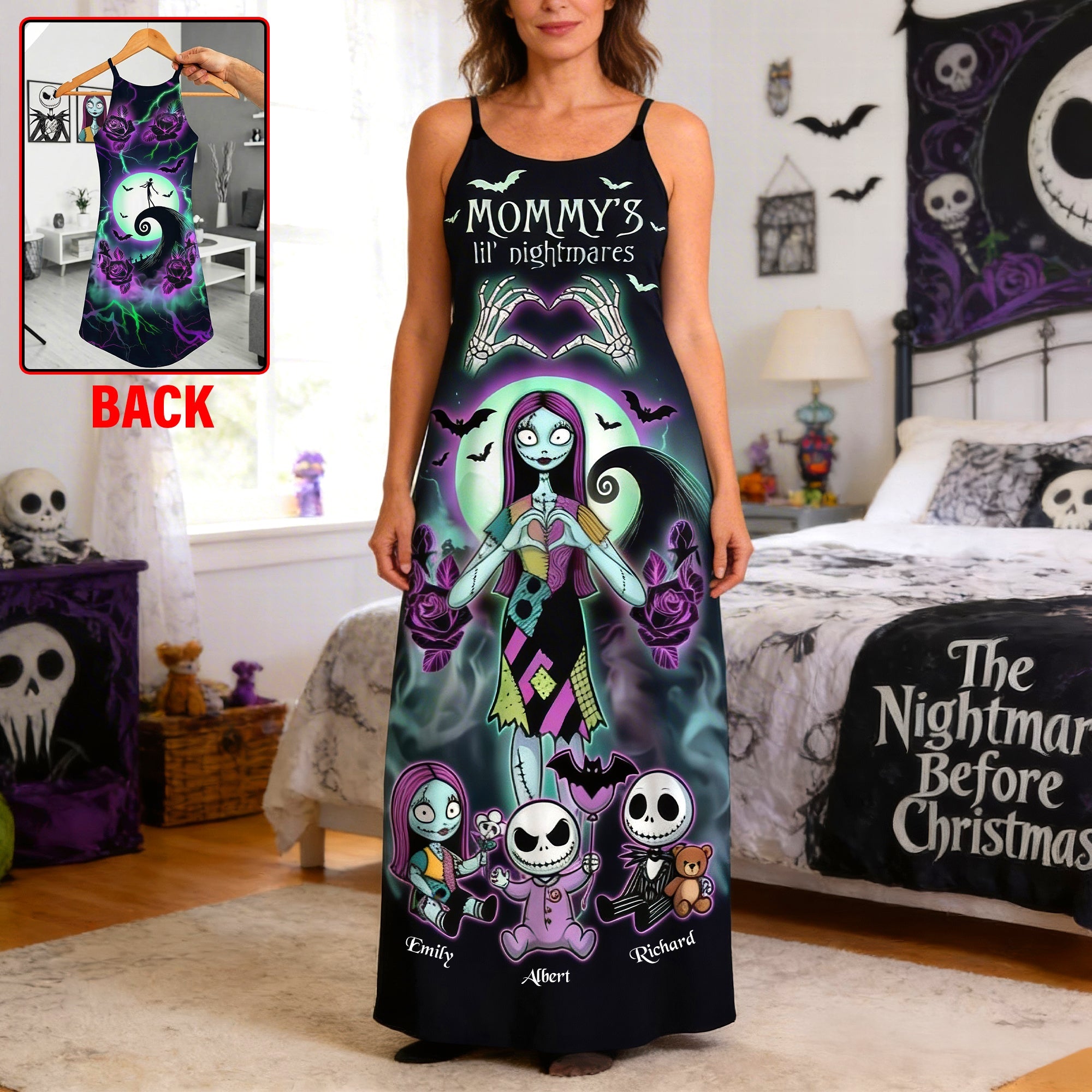 "Embrace the Spooky Spirit" - Spooky Mom Maxi Dress - Personalized Gifts For Moms Dress PopCulturePrints