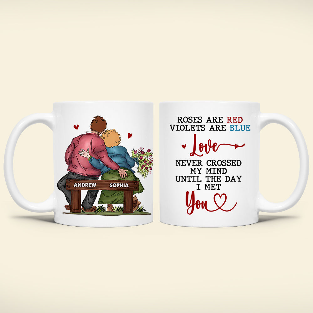 Personalized Couple Coffee Mug - Roses Are Red, Violets Are Blue Coffee Mug PopCulturePrints
