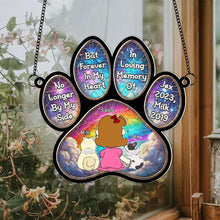 Load image into Gallery viewer, &quot;Forever in My Heart, No Longer By My Side&quot; - Personalized Dog Lover Suncatcher Ornament - Gift for Pet Owners and Animal Lovers Ornament PopCulturePrints
