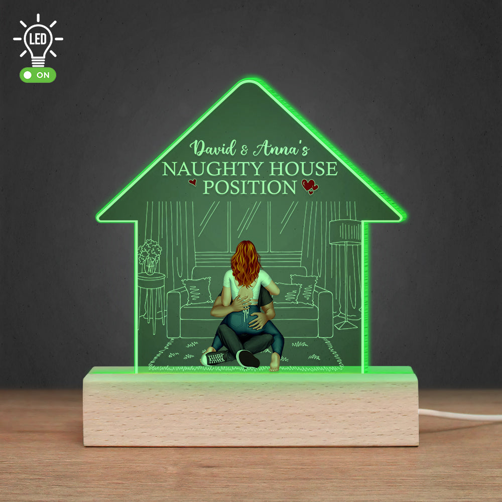 Personalized LED Light for Couples - Naughty House Position Led Night Light PopCulturePrints