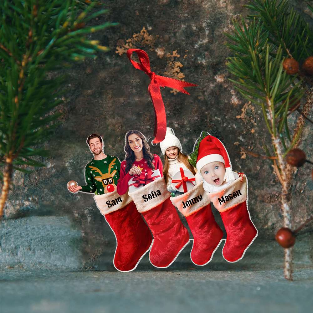 Personalized Family Christmas Photo Ornament Ornament PopCulturePrints