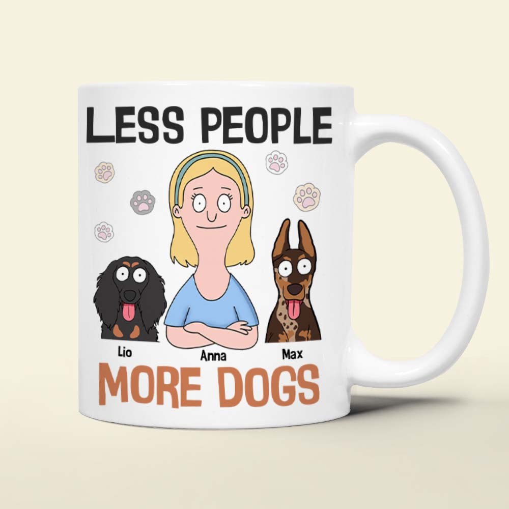 Less People, More Cats - Personalized Cat Mom Coffee Mug Coffee Mug PopCulturePrints