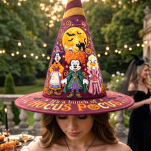 Load image into Gallery viewer, “It’s a magical Halloween!” - Personalized Mystical Quilted Witch Hat - Custom Gift for Witch Lovers &amp; Halloween Fans
