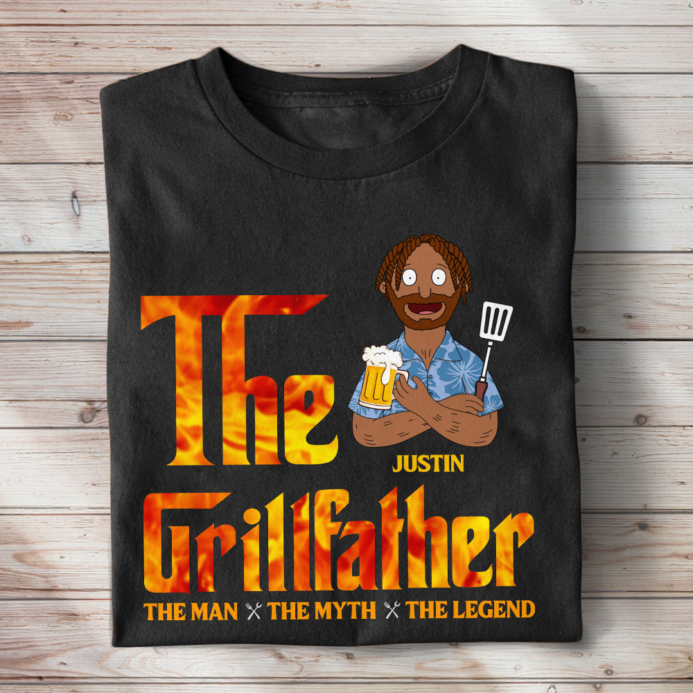 The GrillFather - Personalized Gift Shirt for Dads Shirts PopCulturePrints
