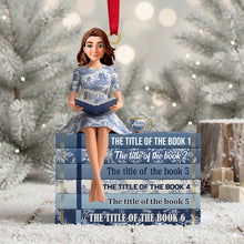 Load image into Gallery viewer, &quot;Escape into the World of Books&quot; - Personalized Christmas Ornament - Gift for Book Lovers Ornament PopCulturePrints
