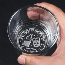 Load image into Gallery viewer, Our First Father&#39;s Day Together - Personalized Engraved Whiskey Glass for Dads Whiskey Glass PopCulturePrints
