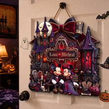 Load image into Gallery viewer, "Love is in the Spooky Air" - Personalized Halloween Acrylic Sign for Couples
