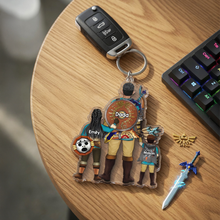 Load image into Gallery viewer, Epic Adventure Dad Keychain - Personalize for Your Father's Joy Keychains PopCulturePrints
