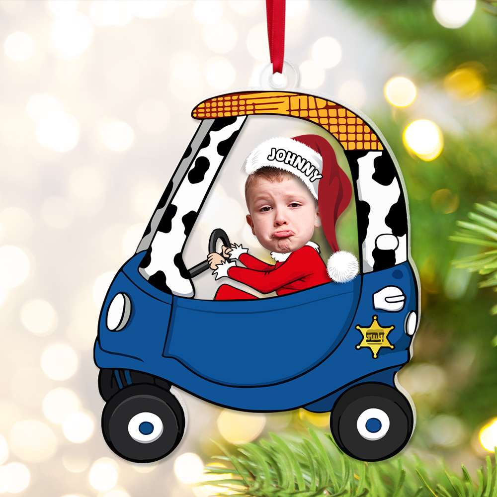 Personalized Kids Car Photo Ornament Ornament PopCulturePrints