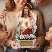 Load image into Gallery viewer, God Has You In His Arms – Personalized Memorial Light Box - Custom Photo Gift for Loved Ones
