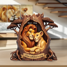 Load image into Gallery viewer, Love Will Find a Way - Personalized Couple Acrylic Plaque Shaped Plaques PopCulturePrints
