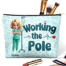 Load image into Gallery viewer, “Nurses Make the World a Better Place” - Personalized Cosmetic Bag - Gift for Nurses, Medical Professionals, and Caregivers Cosmetic Bag PopCulturePrints

