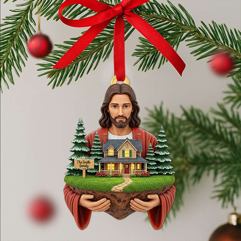 “Blessed is the Family” - Personalized Christmas Ornament - Ideal Gift for Families and Friends Ornament PopCulturePrints