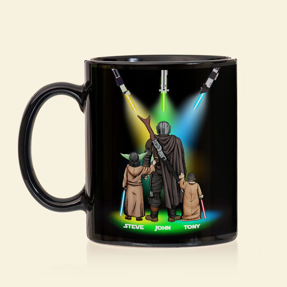 Personalized Yoda Best Dad Mug - Custom Names Coffee Mug PopCulturePrints