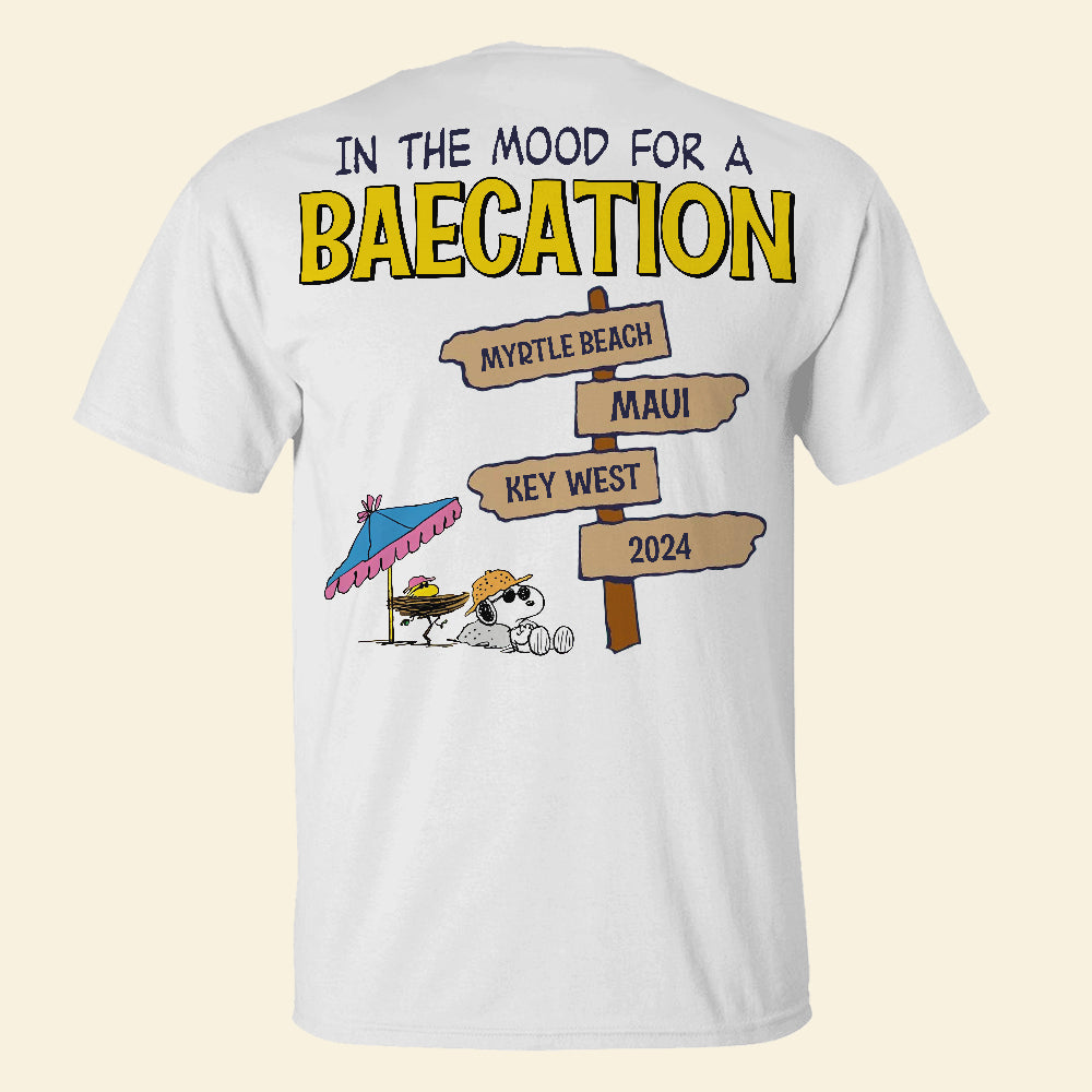 Personalized Peanuts Couple's Baecation Shirt - Custom Vacation Tee