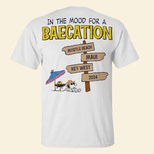 Load image into Gallery viewer, Personalized Peanuts Couple&#39;s Baecation Shirt - Custom Vacation Tee
