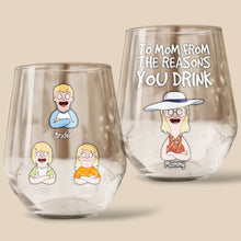 Load image into Gallery viewer, To Mom From The Reasons You Drink - Personalized Glass Egg Cup - Perfect Gift for Mom, Grandma, and Loved Ones Glass Egg Cup PopCulturePrints
