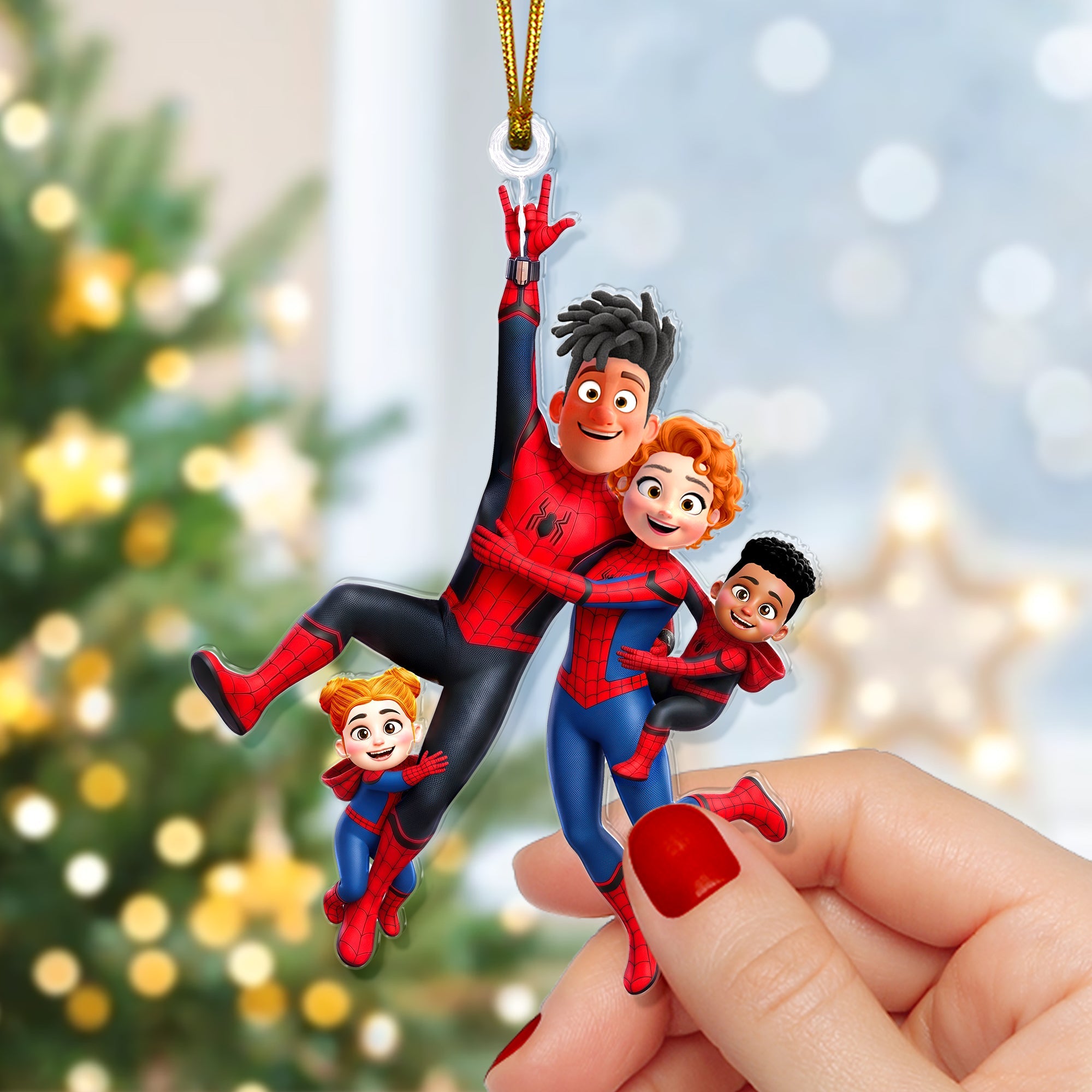 "Hold On to Joy!" Family Acrylic Ornament - Personalized Gifts for Family
