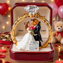Load image into Gallery viewer, "Cherish Every Moment" - Personalized Anniversary Gifts for Couples - Custom Plaque for Newlyweds and Lovers Shaped Plaques PopCulturePrints
