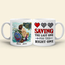 Load image into Gallery viewer, Personalized Couples Coffee Mug - Save the Last Heart - Romantic Gift Coffee Mug PopCulturePrints
