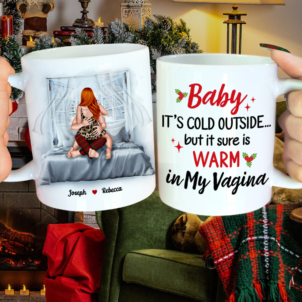 Personalized Cozy Couple Christmas Mug - Fun and Festive Valentine's Day Gifts Coffee Mug PopCulturePrints