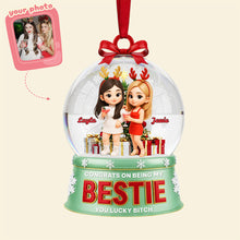 Load image into Gallery viewer, Congrats on Being My Bestie - Personalized Custom Photo Acrylic Ornament Ornament PopCulturePrints
