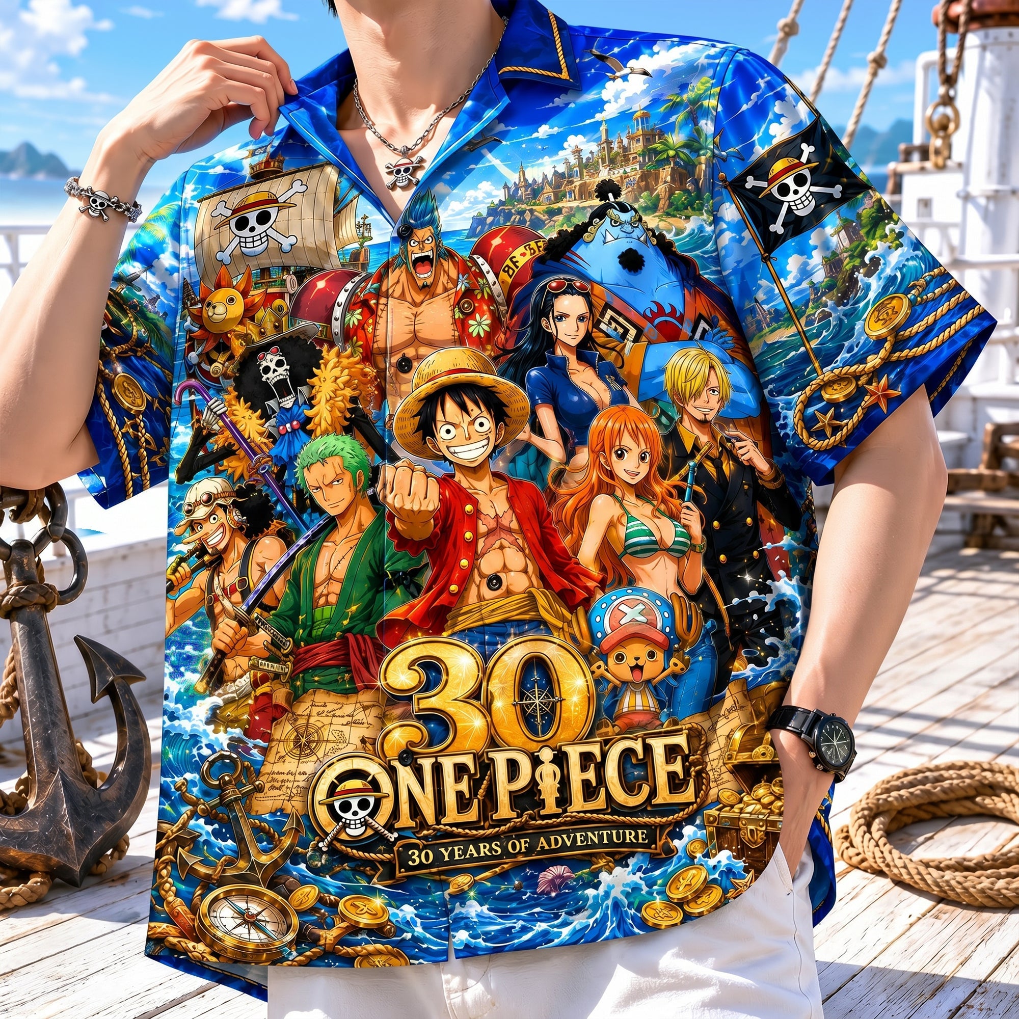 30 Years of Adventure Hawaiian Shirt - A Unique Gift for Anime Lovers