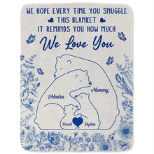 Load image into Gallery viewer, We Love You: A Heartwarming Reminder - Personalized Fleece Blanket for Families Fleece Blanket PopCulturePrints
