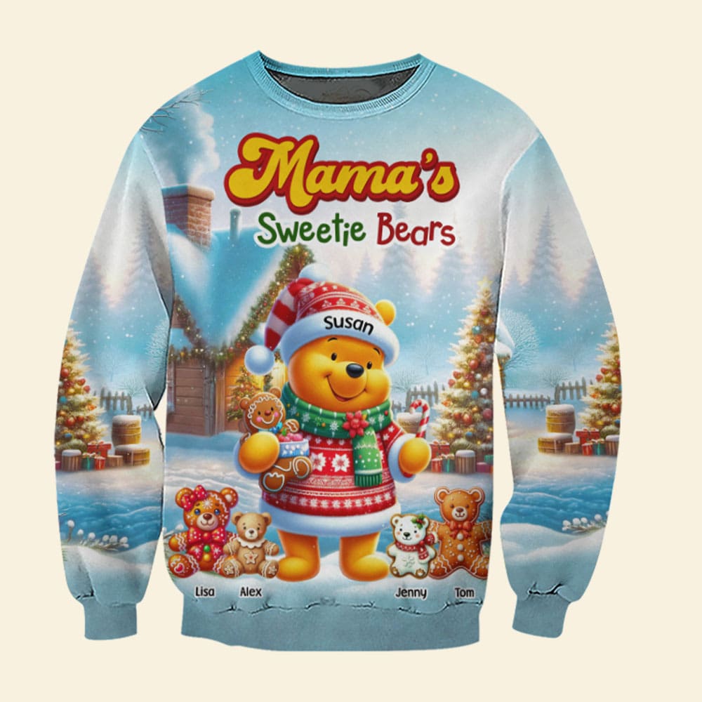 Custom Christmas Sweatshirt - Mama's Sweetie Bears