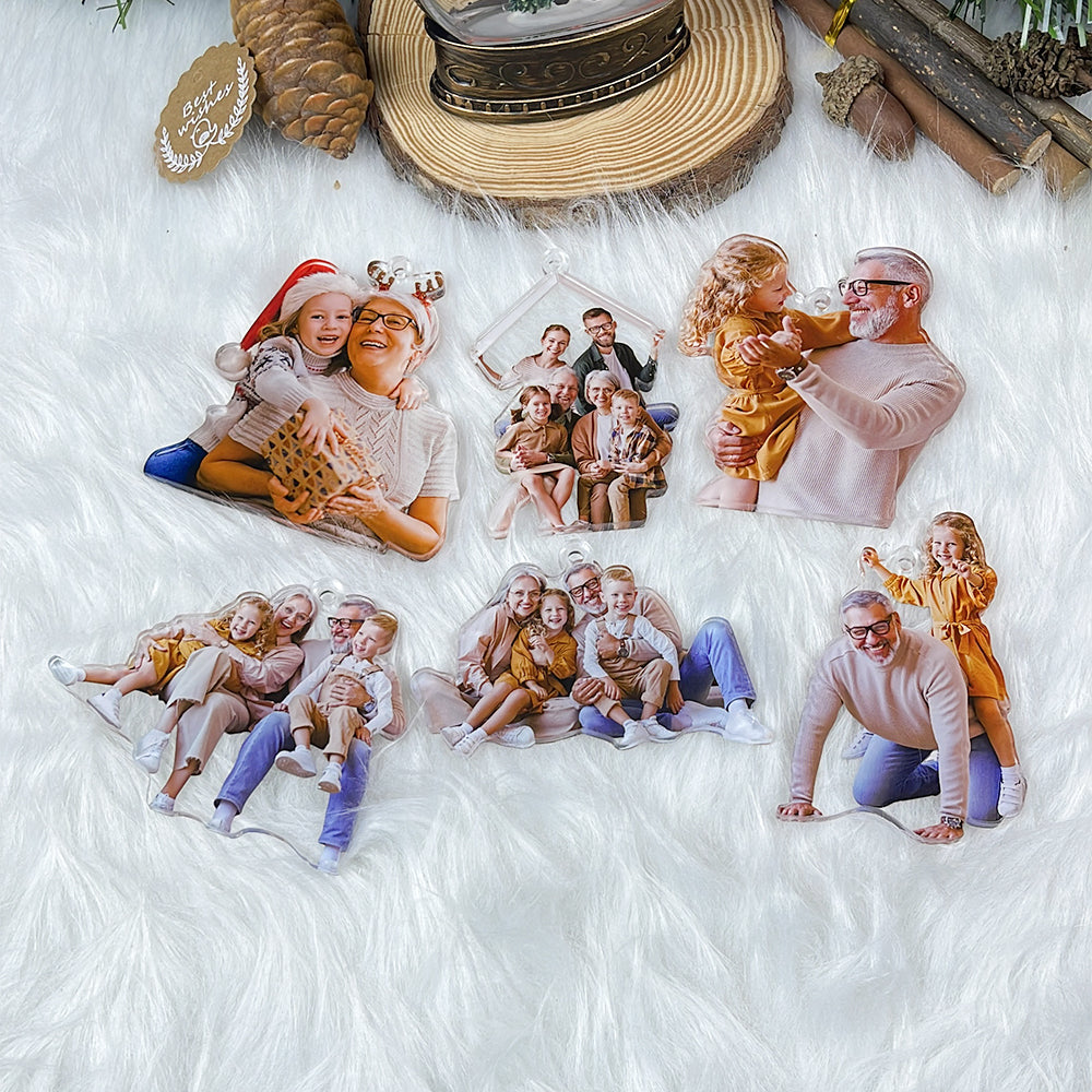 Personalized Family Photo Christmas Ornament Ornament PopCulturePrints