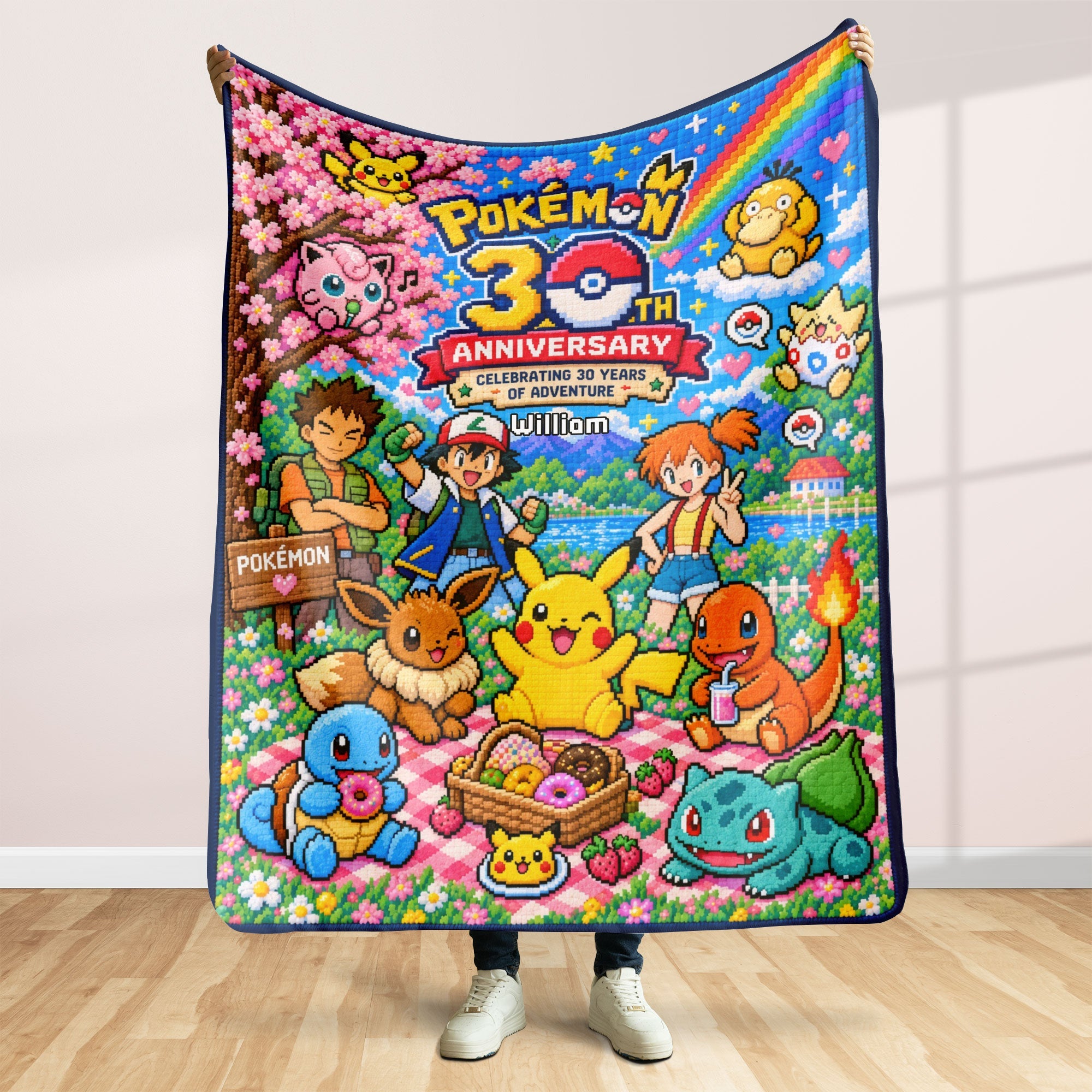 30th Anniversary Picnic Blanket - Personalized Gifts For Game Lovers 04PATI141026 Blanket PopCulturePrints