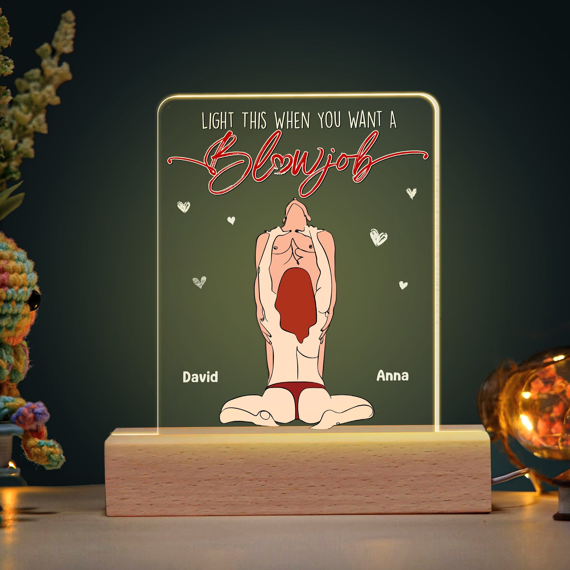 Personalized LED Light for Couples - Unique Romantic Gift Led Night Light PopCulturePrints