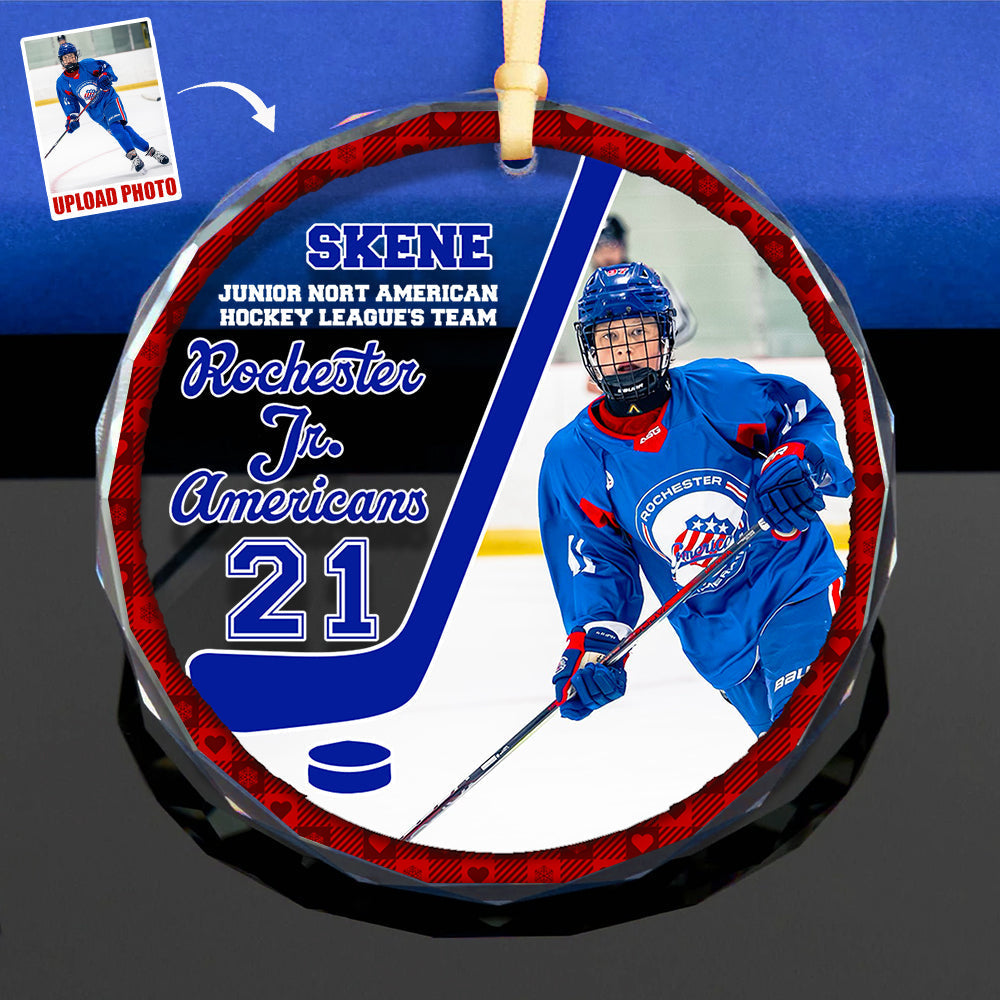 Personalized Ice Hockey Christmas Ornament Ornament PopCulturePrints