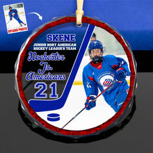 Load image into Gallery viewer, Personalized Ice Hockey Christmas Ornament Ornament PopCulturePrints
